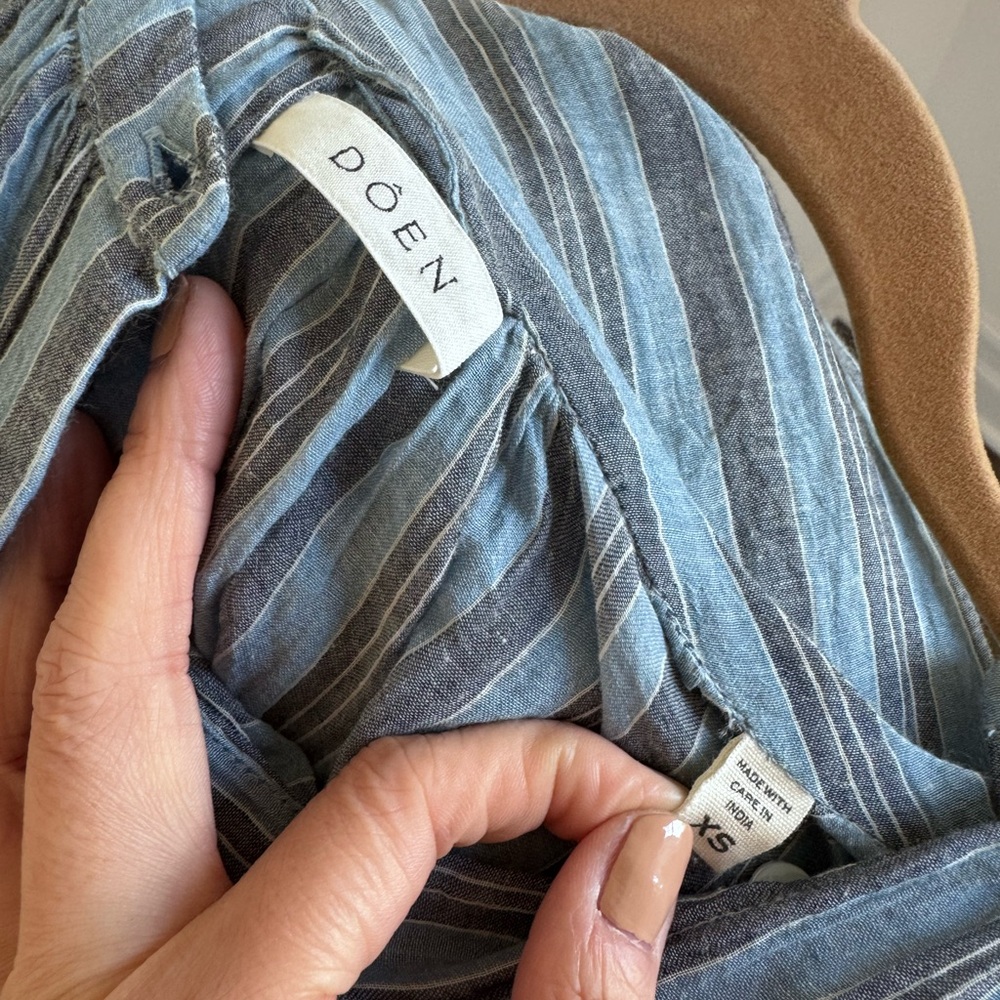 DOEN Jo Dress in Indigo Stripe - XS - Picture 5 of 5